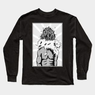 Gothic Sketch Portrait of a Skinwalker Witch Long Sleeve T-Shirt